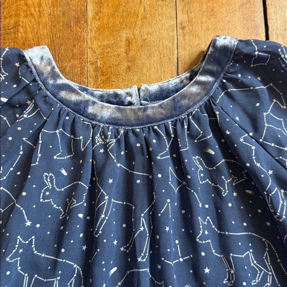 OshKosh dress size 4T constellation dress lined winter blue